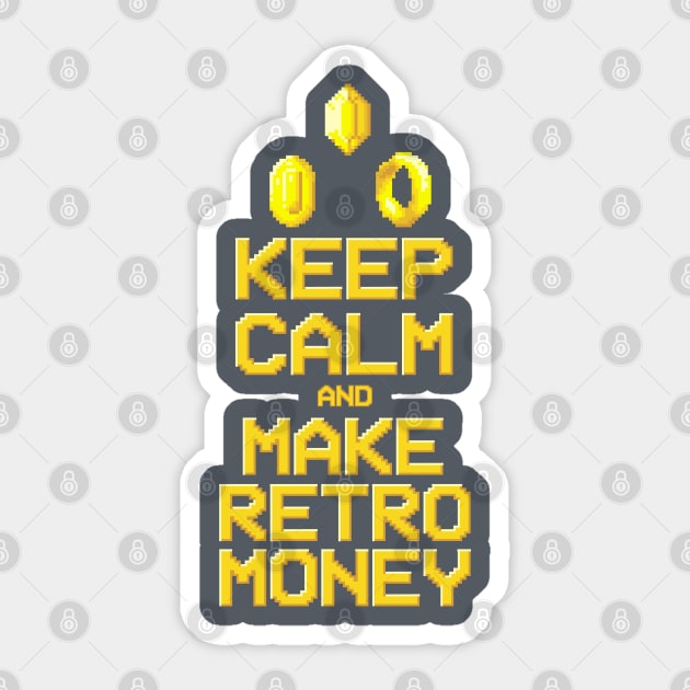 Make retro-money Sticker by salvatrane